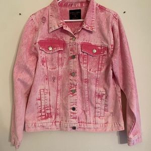 Pink jean jacket, Size:M